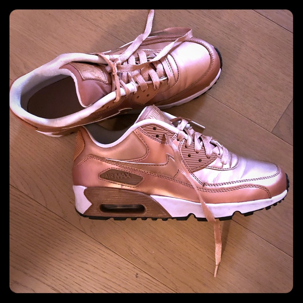 Nike rose gold sneakers